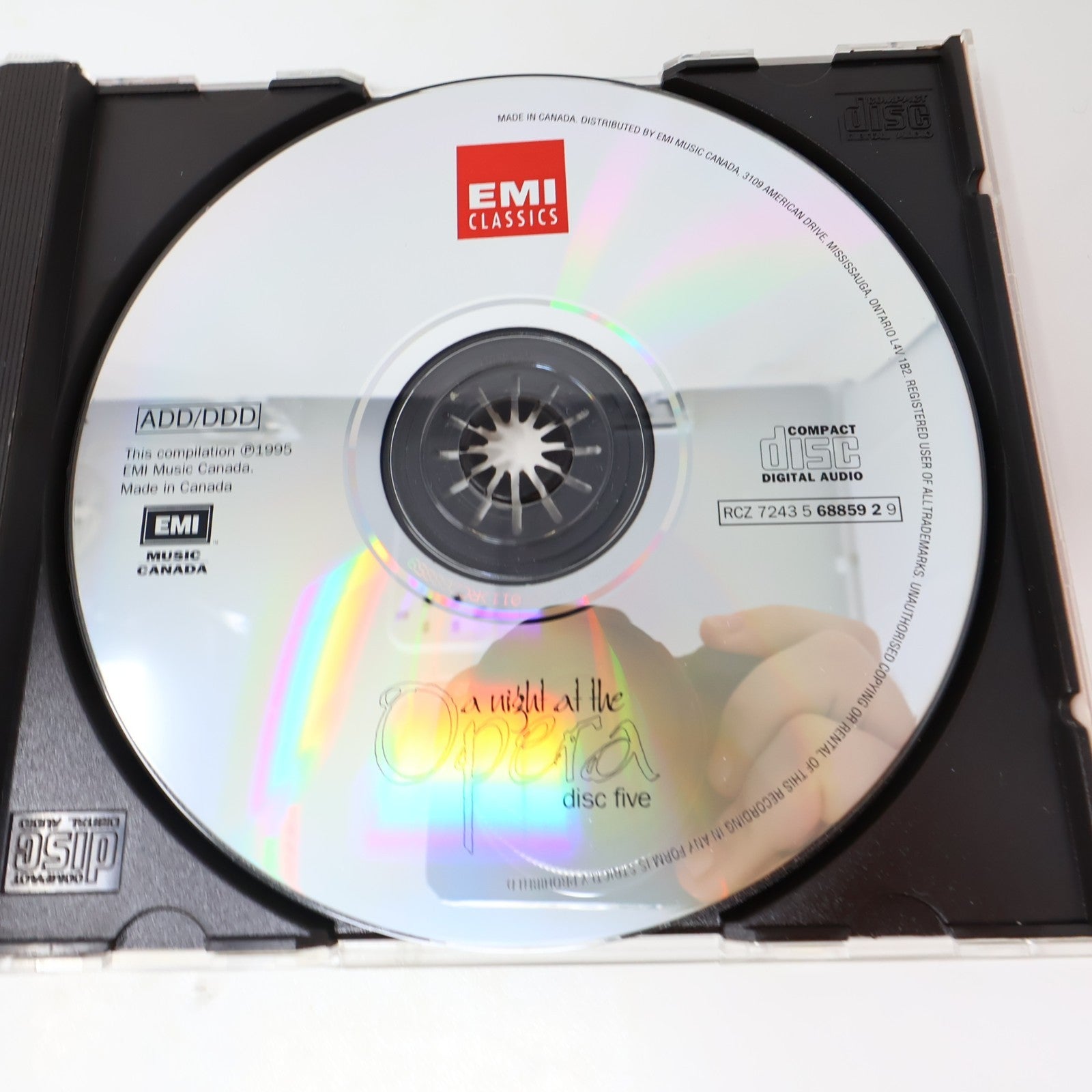 A Night At The Opera 5 CD Set Adam/Bellini/Puccini/Smetana/Massenet/Gounod EMI
