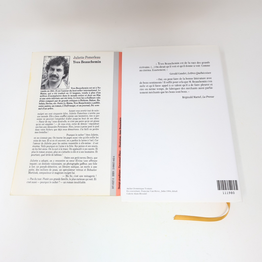 Yves Beauchemin Lot 2 Livres Juliette Pomerleau/Le Second Violon Roman Québec