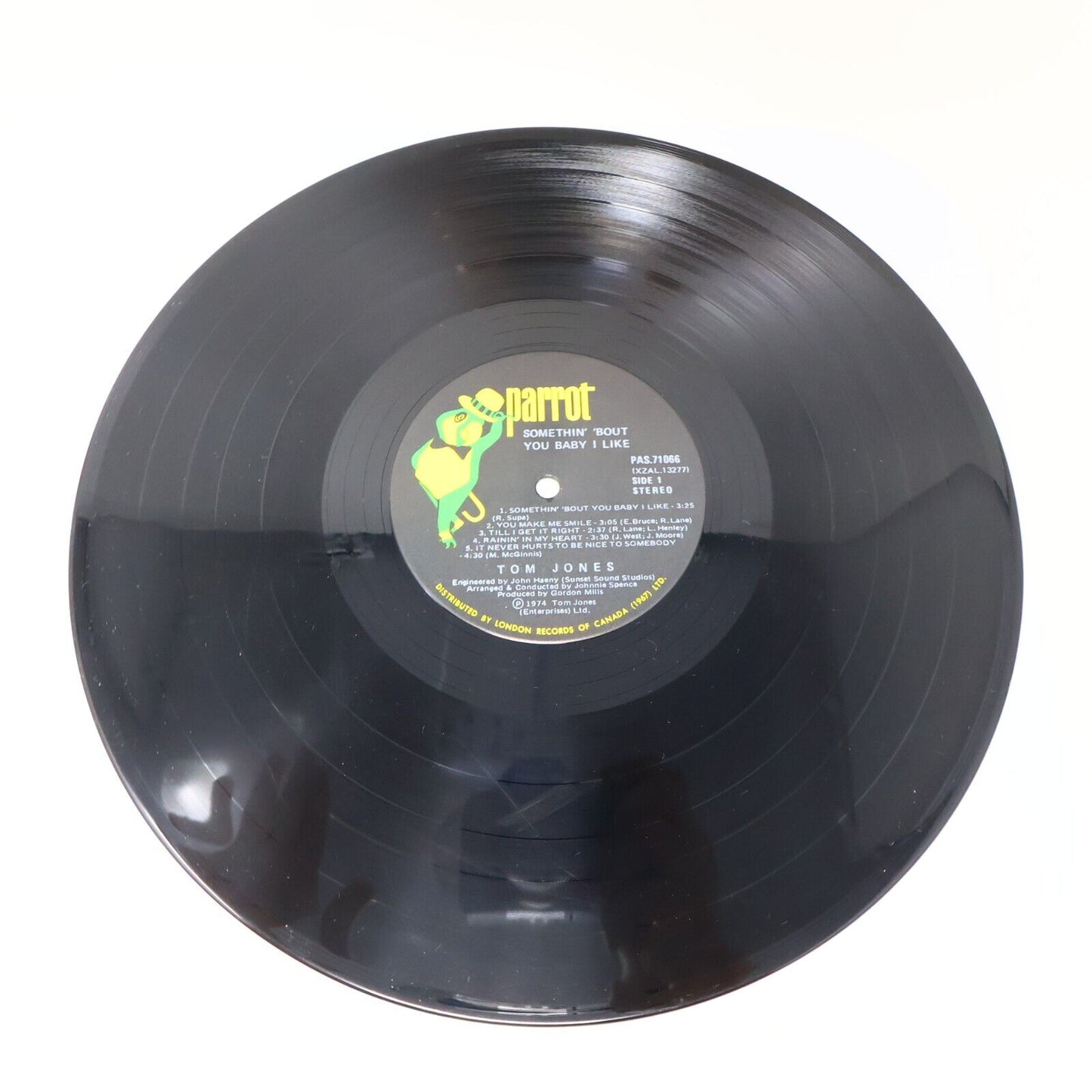 Tom Jones Somethin' 'Bout You Baby I Like LP Record Vinyl 1974 Parrot PAS 71066