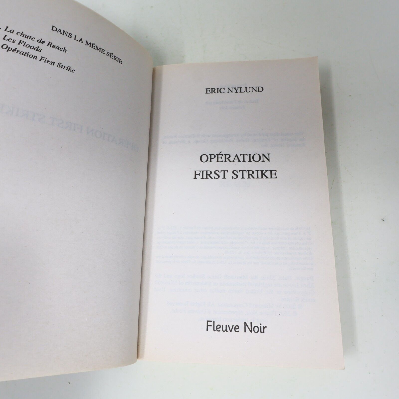 2005 Opération First Strike Halo #3 Eric Nylund Fleuve Noir Science-Fiction PB