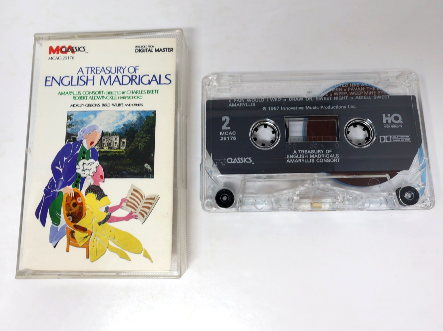 A Treasury Of English Madrigals Cassette Amaryllis Consort/Brett/Aldwinckle 1988