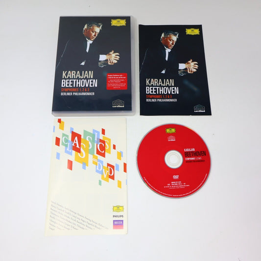 Herbert von Karajan Beethoven Symphonies #1-2-3 Berliner Philharmoniker DVD NTSC