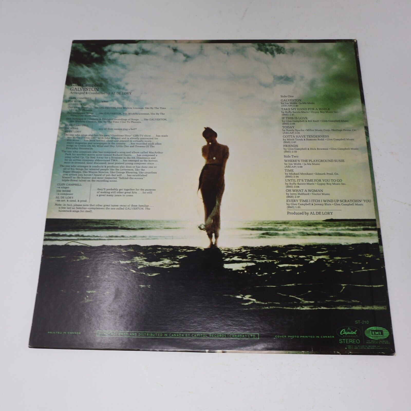 Glen Campbell Galveston + Oh Happy Day Lot of 2 LP Record Vinyl SW-443 ST-210
