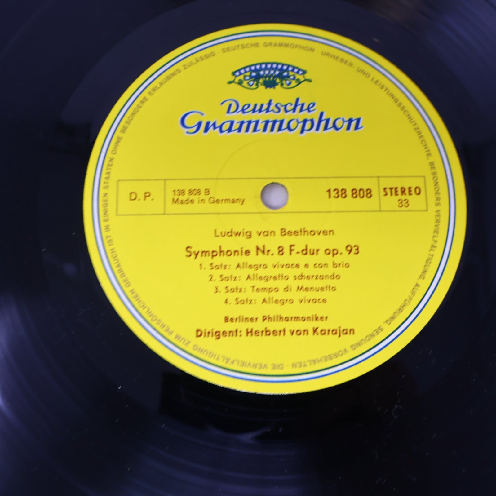 Beethoven Berliner Herbert von Karajan IX. Symphonie Nr. 8 LP Record 138 807/808
