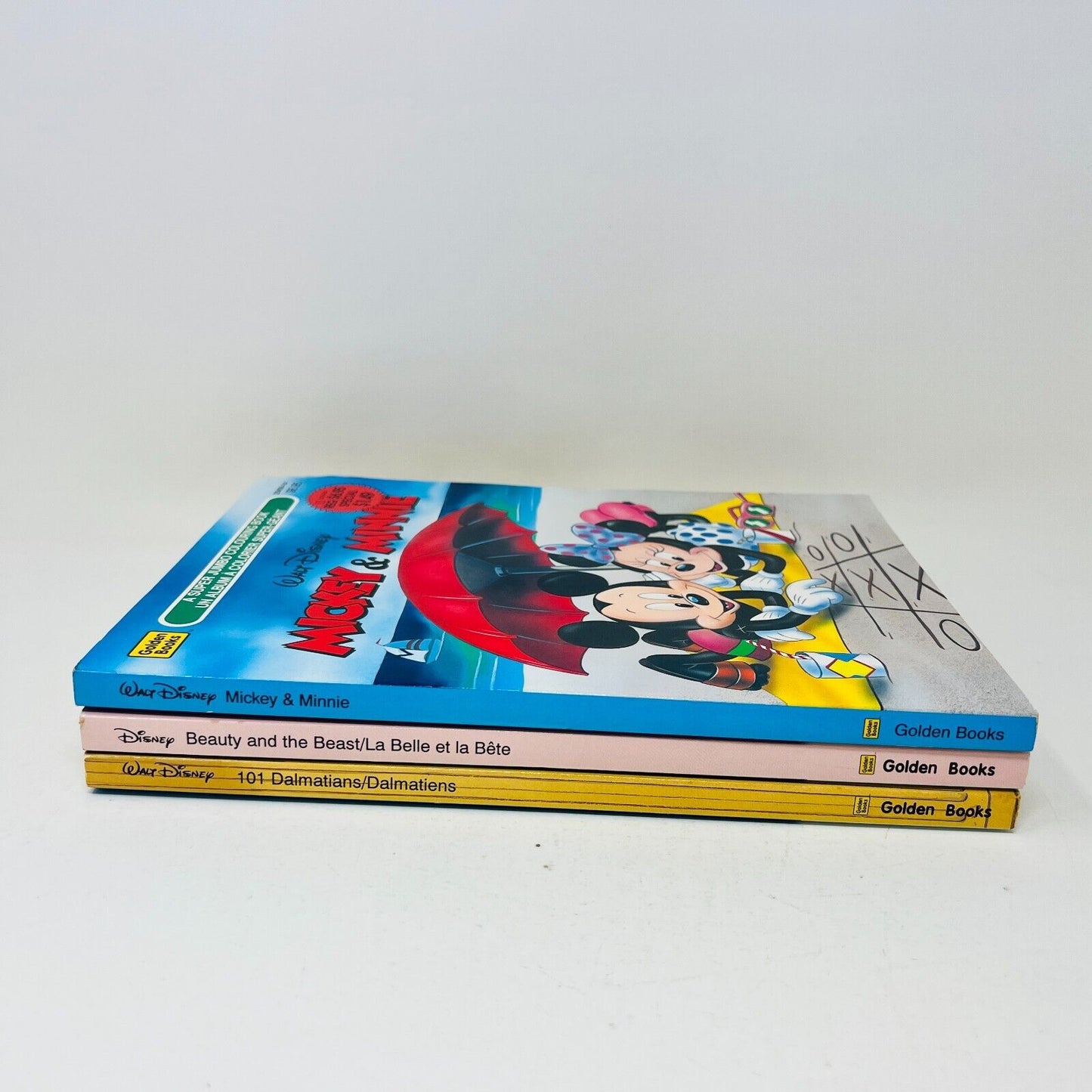 3x Disney Super Jumbo Coloring Golden Books Mickey/101 Dalmatians/Beauty 90s