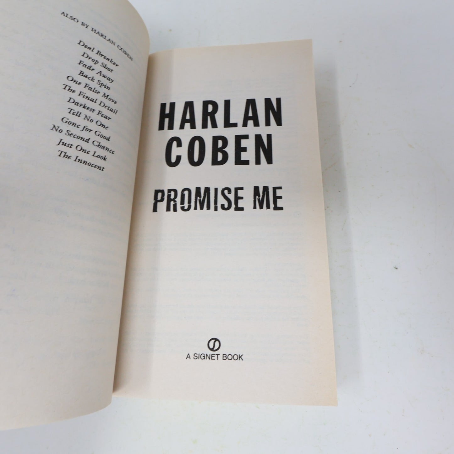 2007 Promise Me Harlan Coben Signet Thriller 1st Print Paperback Book 2000s PB