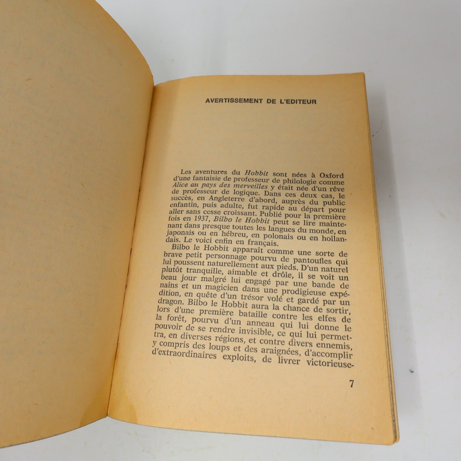 1973 Bilbo le Hobbit J.R.R. Tolkien Fantasy LOTR J'ai Lu Français Livre 70s PB