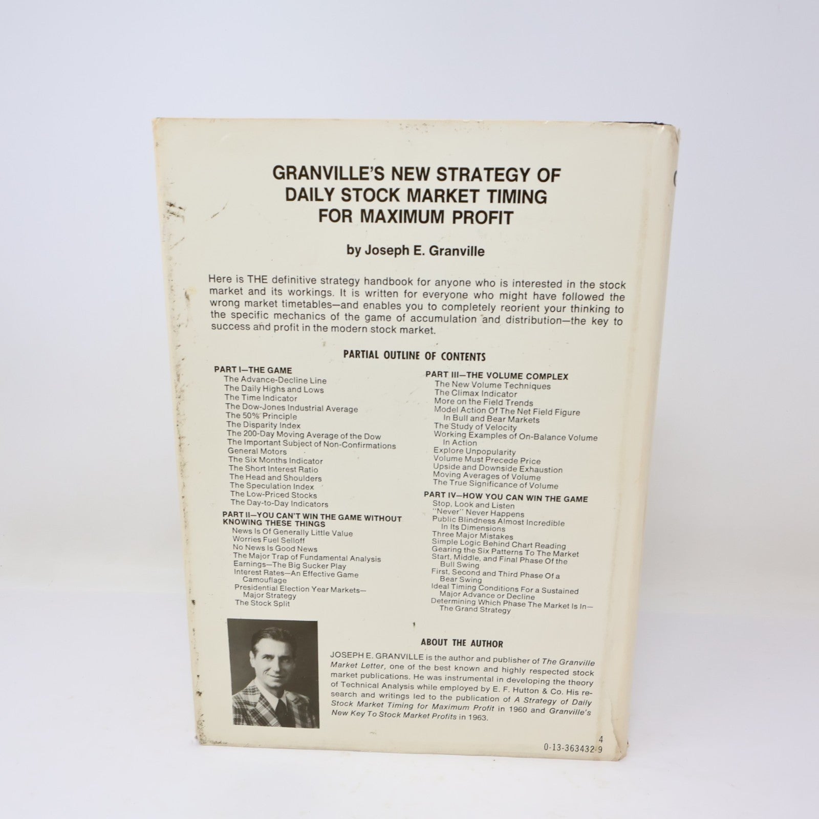 Granville's New Strategy of Daily Stock Market Timing For Maximum Profit 1981 HC