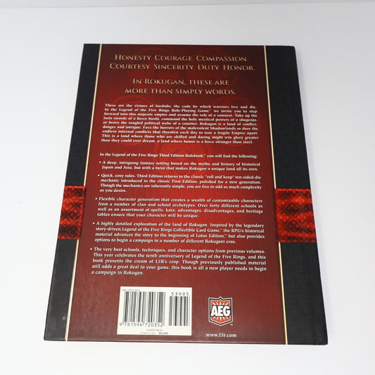 2005 Legend of the Five Rings L5R by AEG Fantasy RPG 3rd Ed Book Hardcover HC