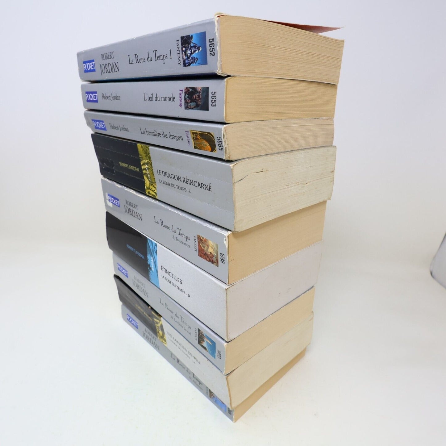 Lot 9 Livres La Roue du Temps Robert Jordan Pocket/France Loisirs Book Français
