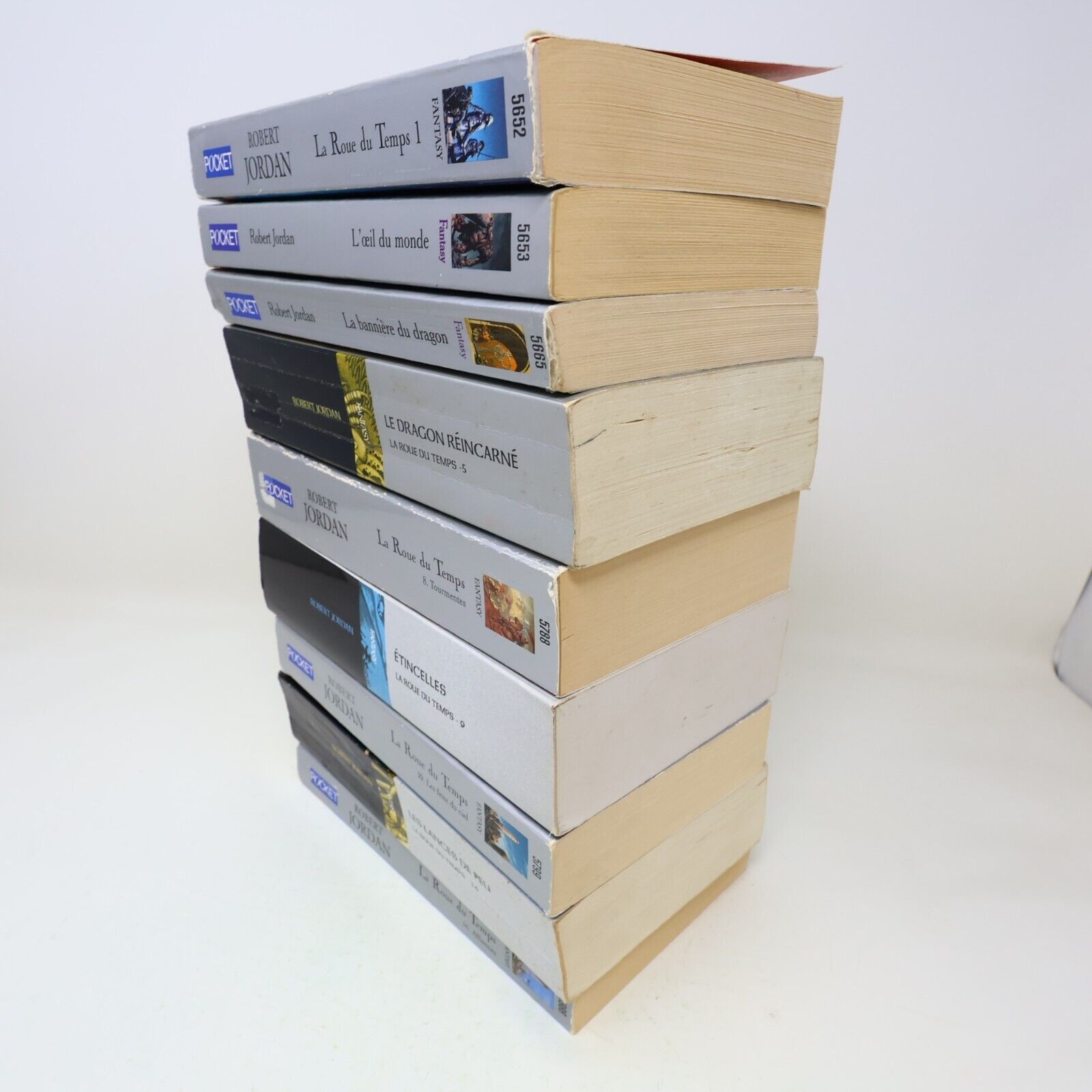 Lot 9 Livres La Roue du Temps Robert Jordan Pocket/France Loisirs Book Français