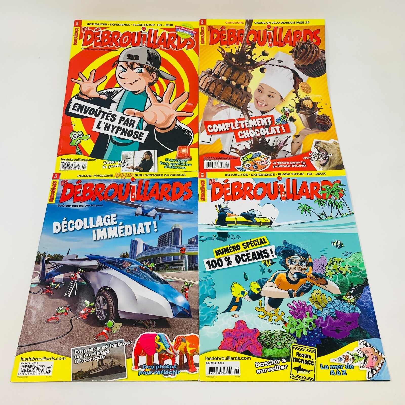 26x Les Débrouillards Magazines Enfants Français 2012-15 Années Incomplètes Lot