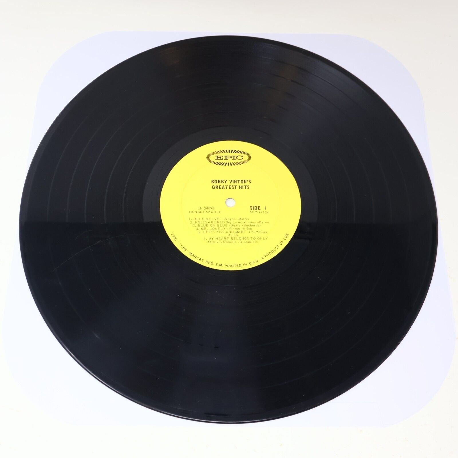 Bobby Vinton's Greatest Hits LP Record Vinyl 1964 Mono Epic LN 24098 Canada 60s