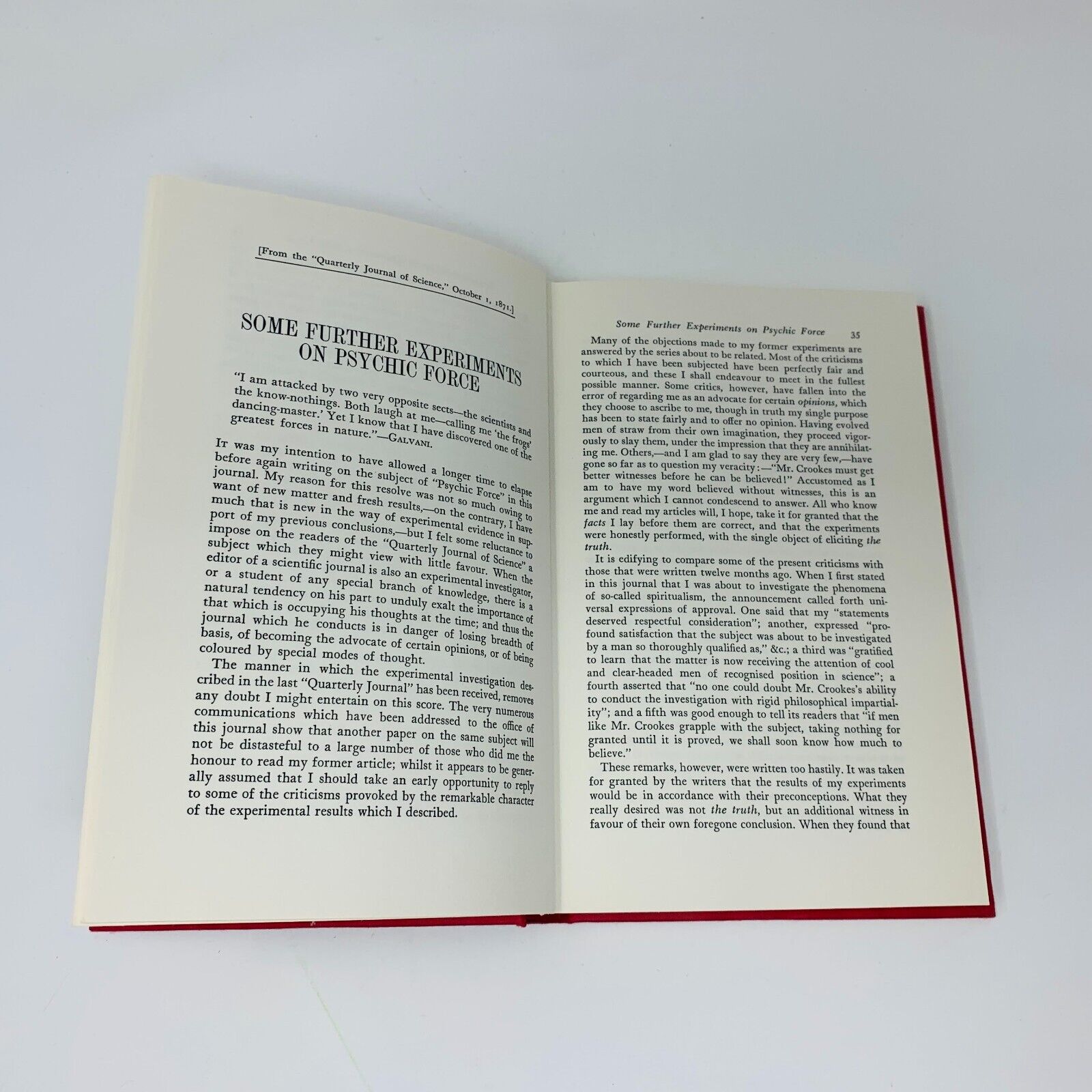 1972 William Crookes and the Spirit World Psychical Research Hardcover Medhurst