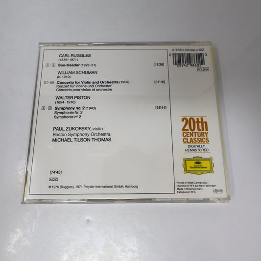Ruggles Sun-Treader/Piston Symphony 2/Schuman Violin Concerto CD Zukofsky/Thomas