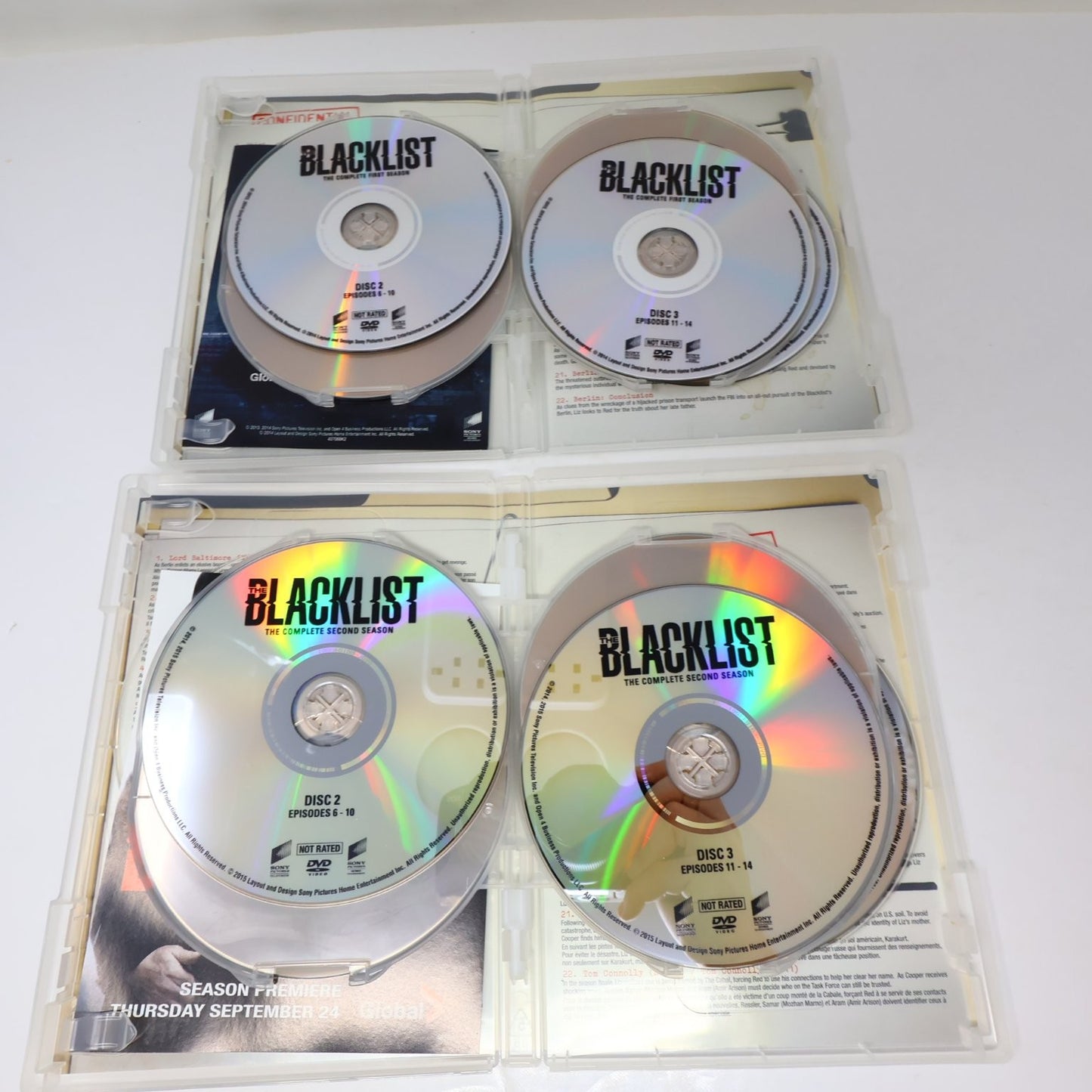 The Blacklist 2 DVD Lot Complete First & Second Seasons James Spader Region 1