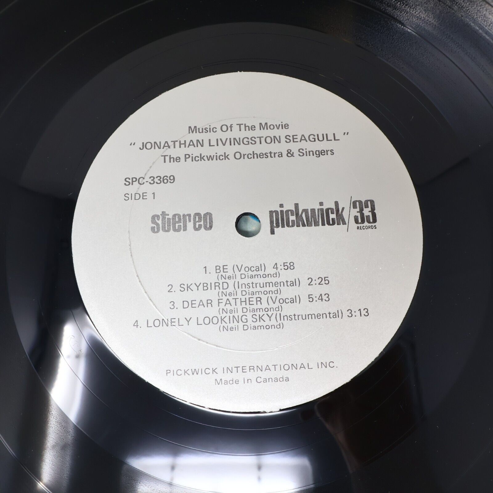 Jonathan Livingstone Seagull Pickwick Orchestra LP Movie Soundtrack SPC-3369