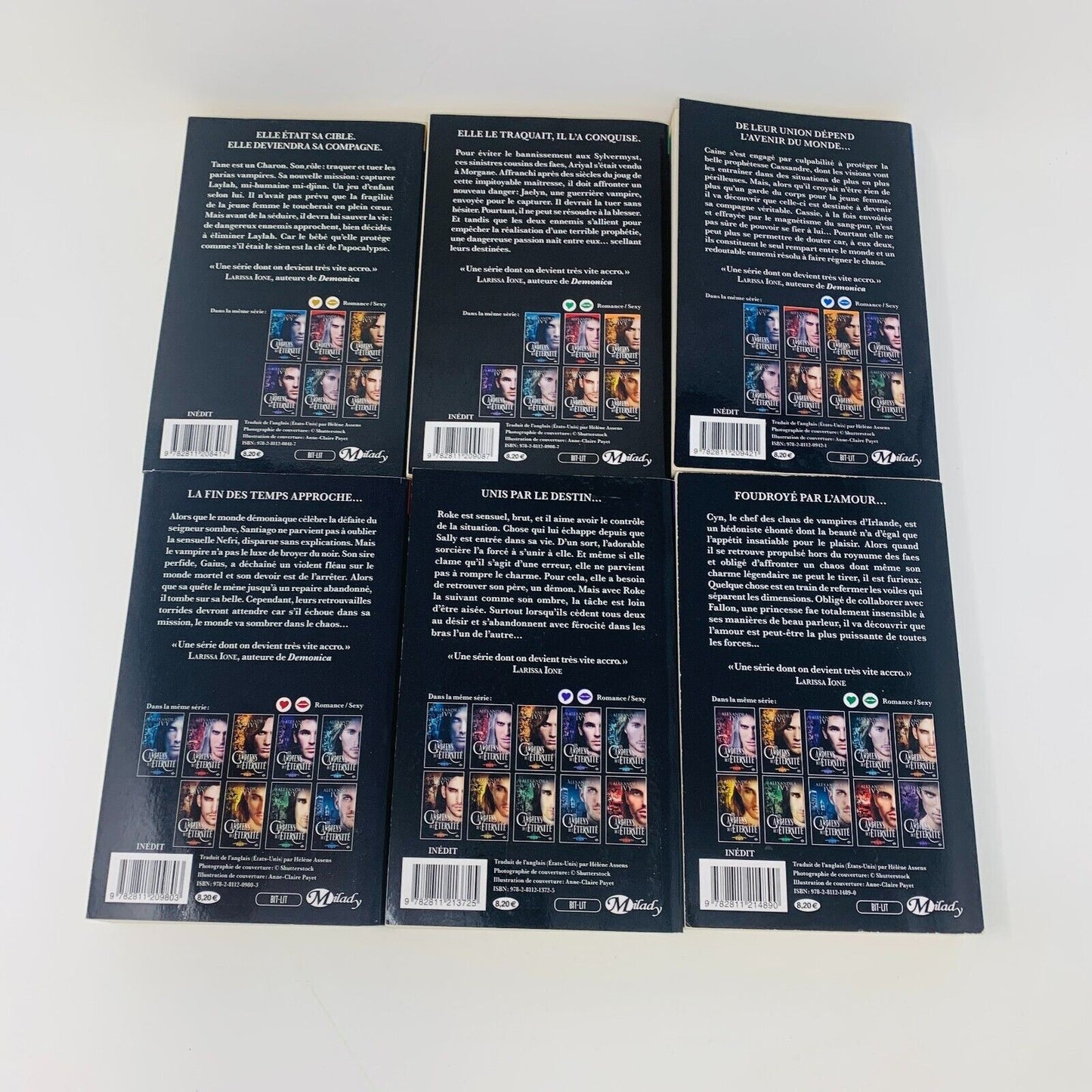 16x Les Gardiens de l'Éternité de Alexandra Ivy Milady Lot Livres Dante Français