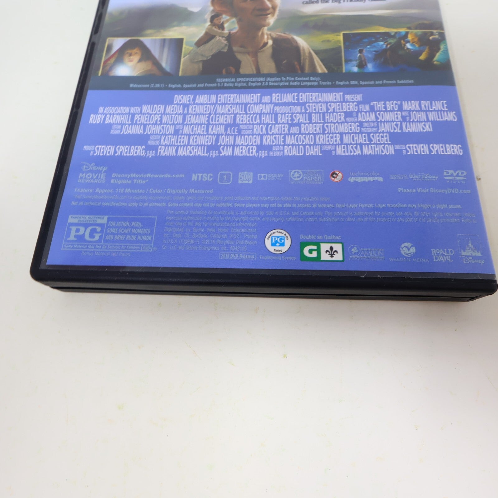 The BFG Big Friendly Giant DVD Steven Spielberg Film Tested English Français