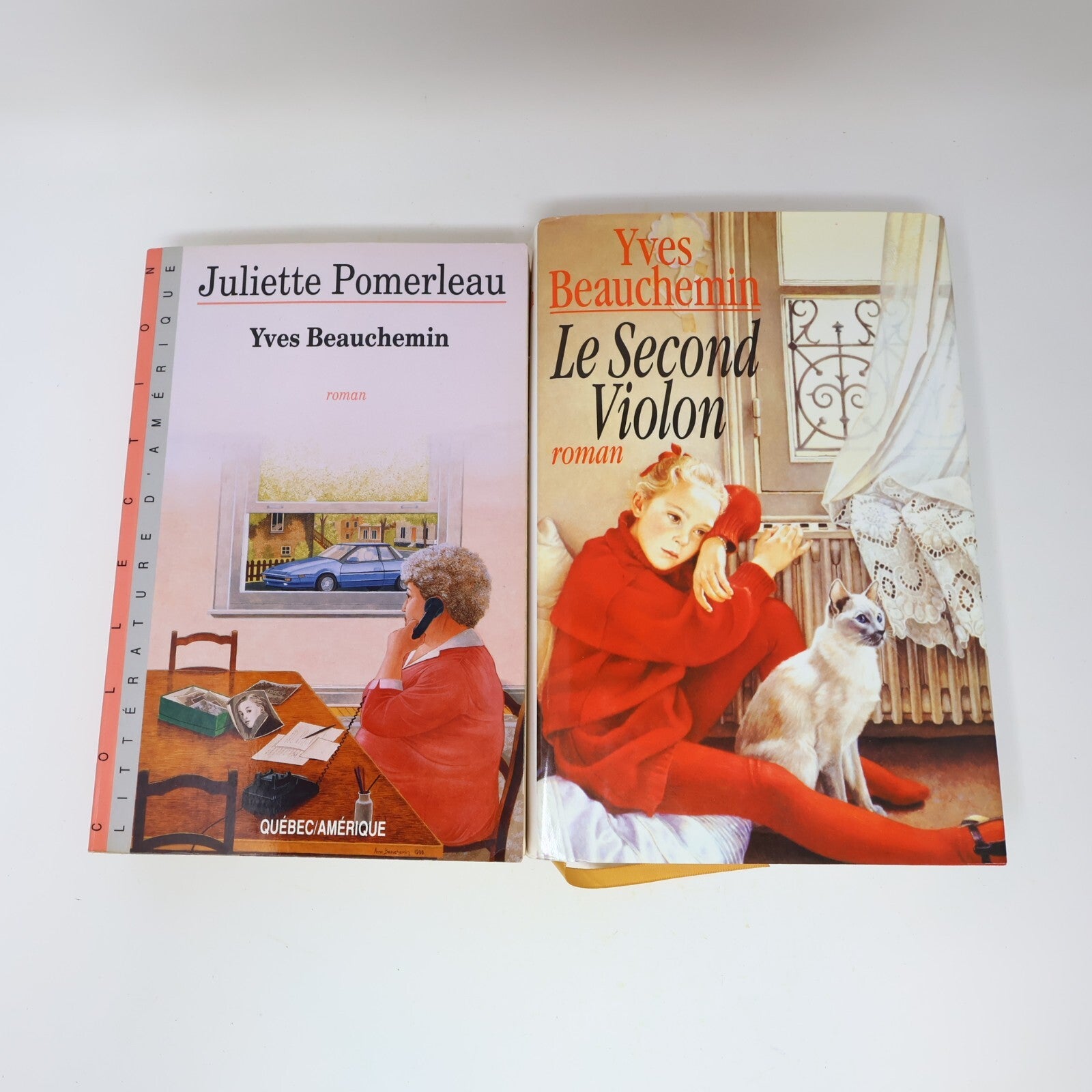 Yves Beauchemin Lot 2 Livres Juliette Pomerleau/Le Second Violon Roman Québec