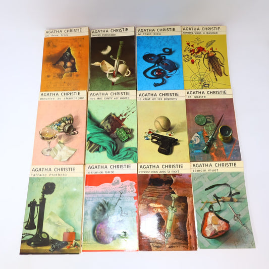Agatha Christie Lot 33 Livres Club des Masques Hercule Poirot Crime et Mystère