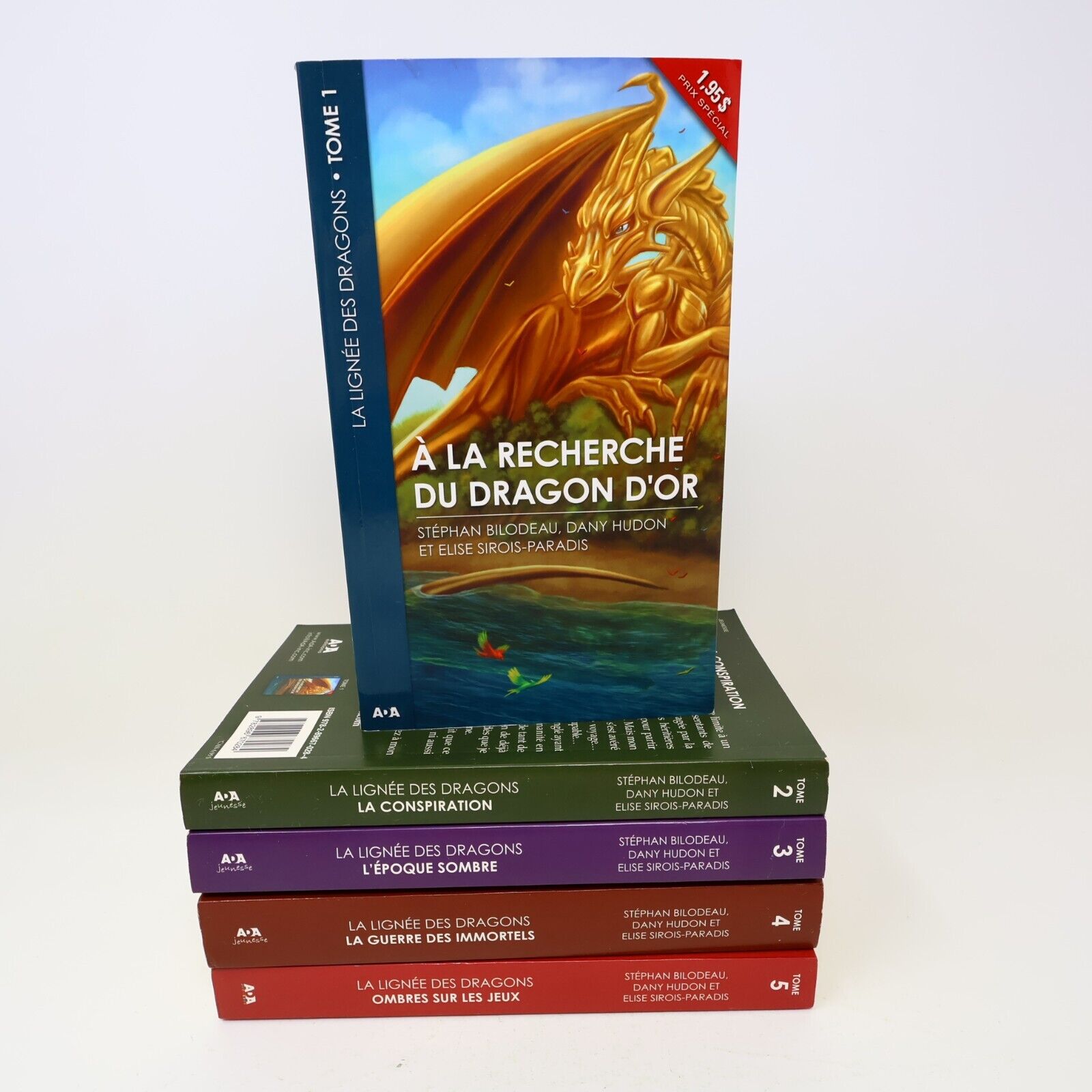Lot 5 Livres La Lignée des Dragons #1-5 Ada Série Complète Jeunesse Français PB