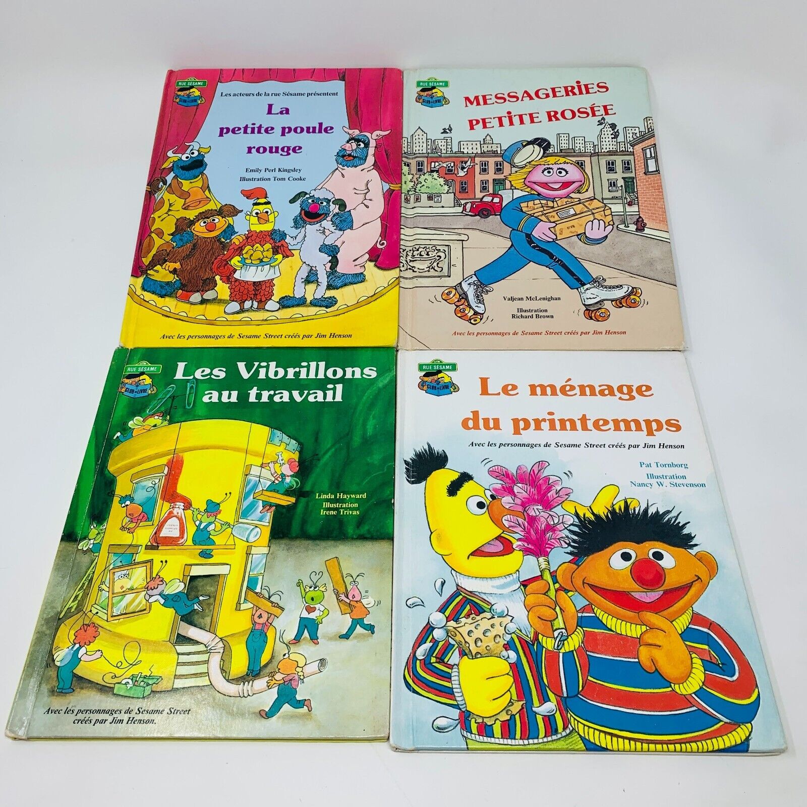 10x Club du Livre Rue Sesame Street Enfants Français French Children Lot 1980s