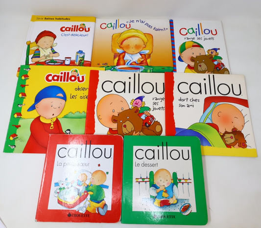 Lot 8 Livres Caillou Jeunes Enfants Chouette Français French Books