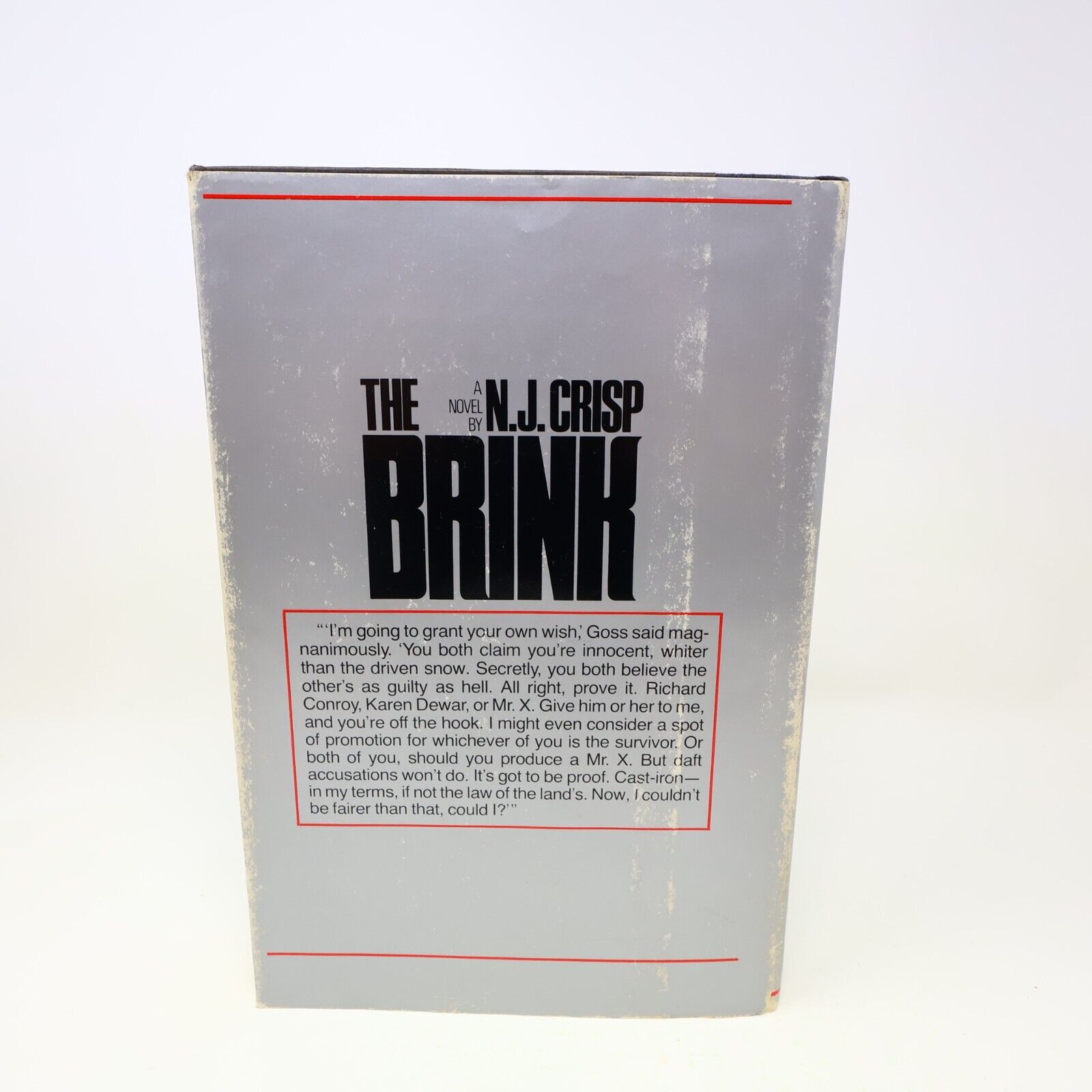 1982 The Brink N. J. Crisp Espionage Spy Thriller Viking Hardcover Book 80s HC