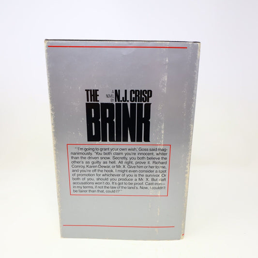 1982 The Brink N. J. Crisp Espionage Spy Thriller Viking Hardcover Book 80s HC