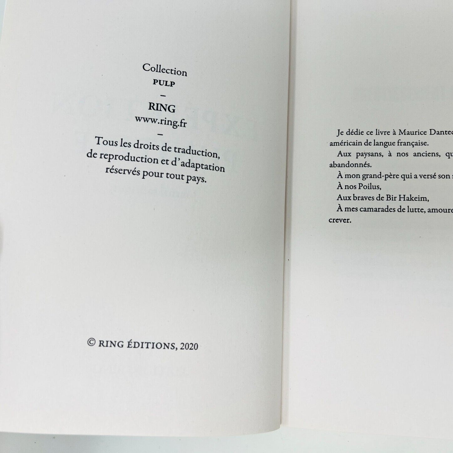2020 Expédition Punitive Journal Satirique de Papacito Livre Ring en Français