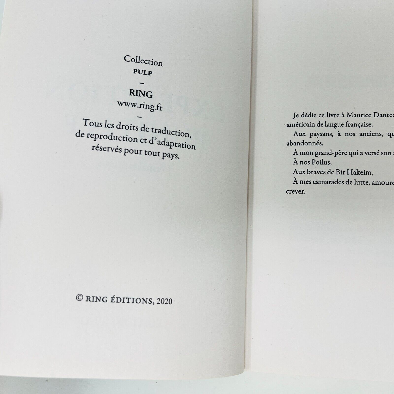 2020 Expédition Punitive Journal Satirique de Papacito Livre Ring en Français
