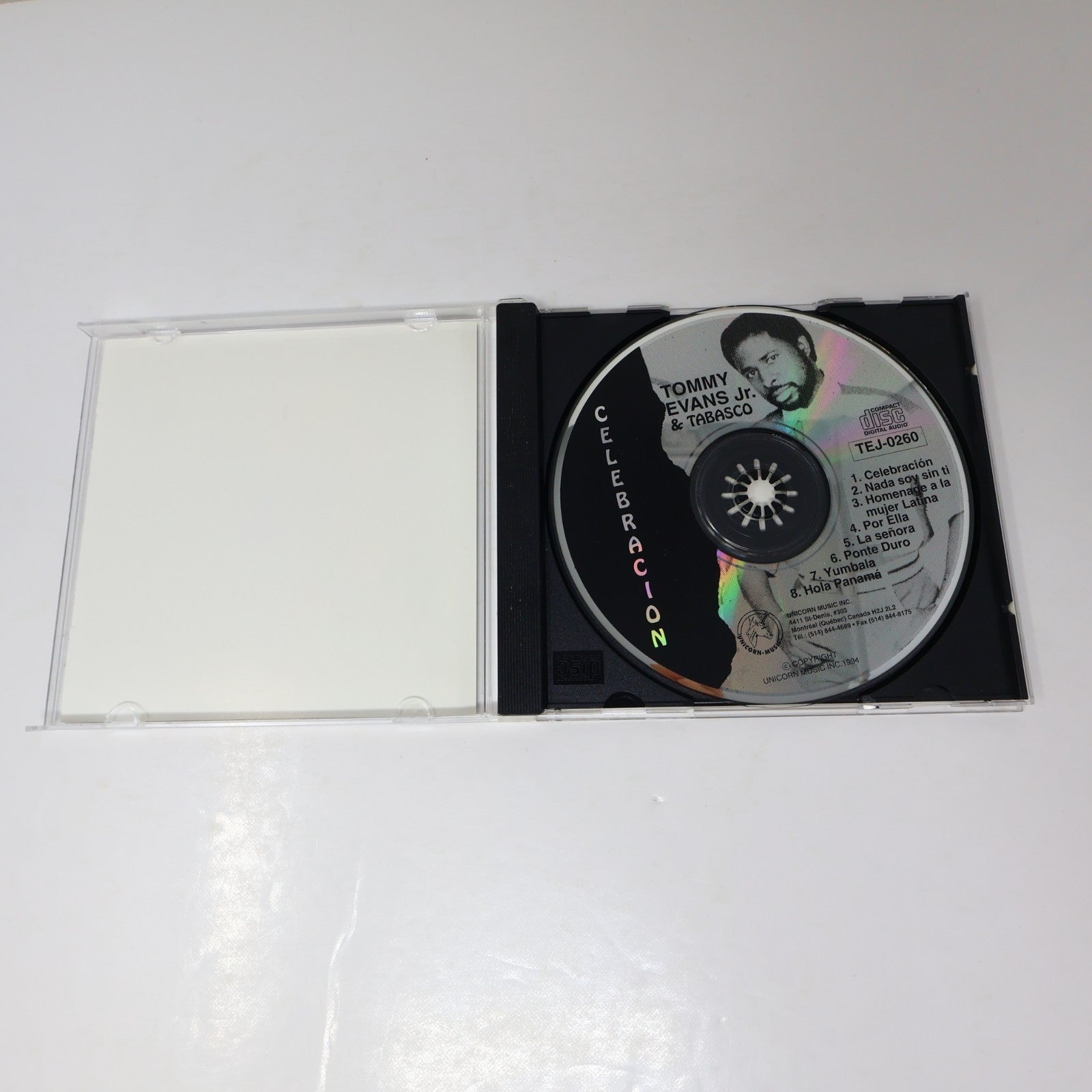 Tommy Evans Jr. & Tabasco CD El Mensajero de la Cancion Unicorn Music 1994
