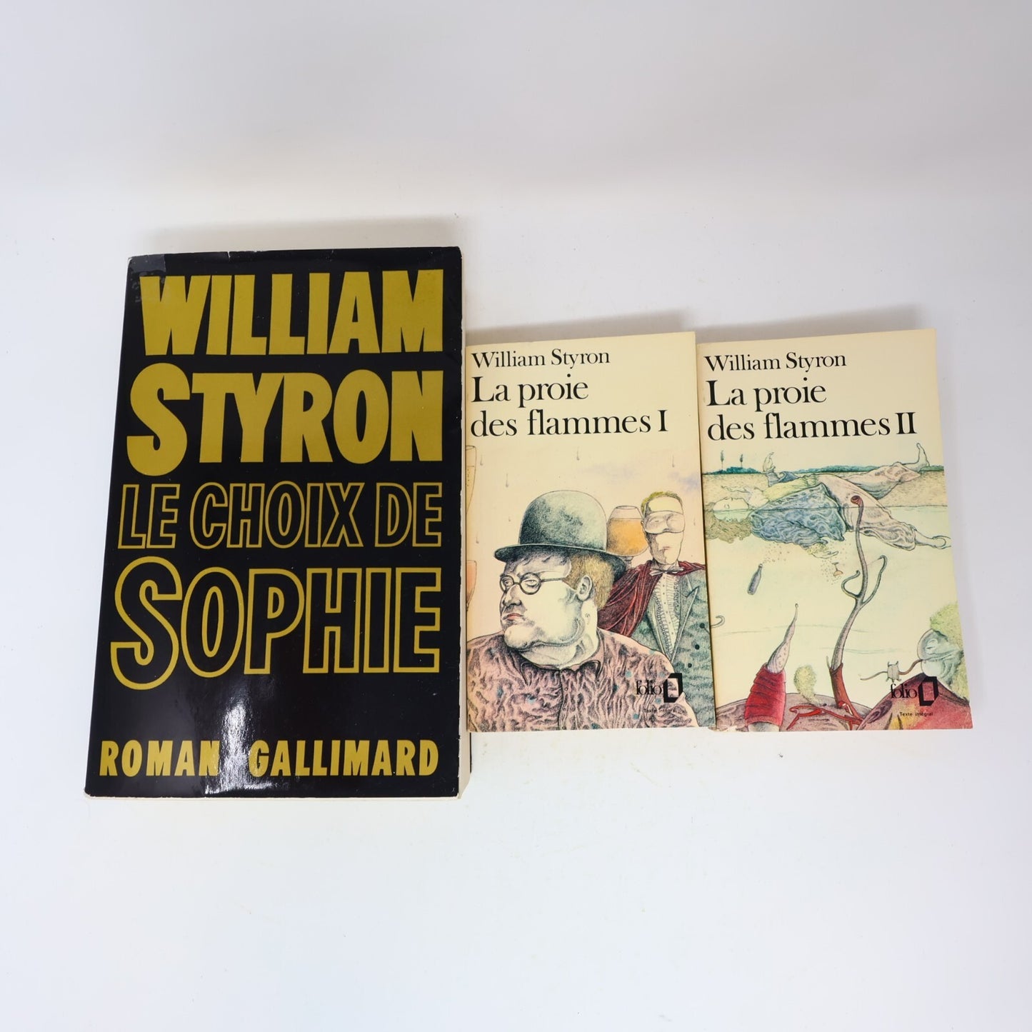 William Styron Lot 3 Livres Le Choix de Sophie/La Proie des Flammes 1-2 Français