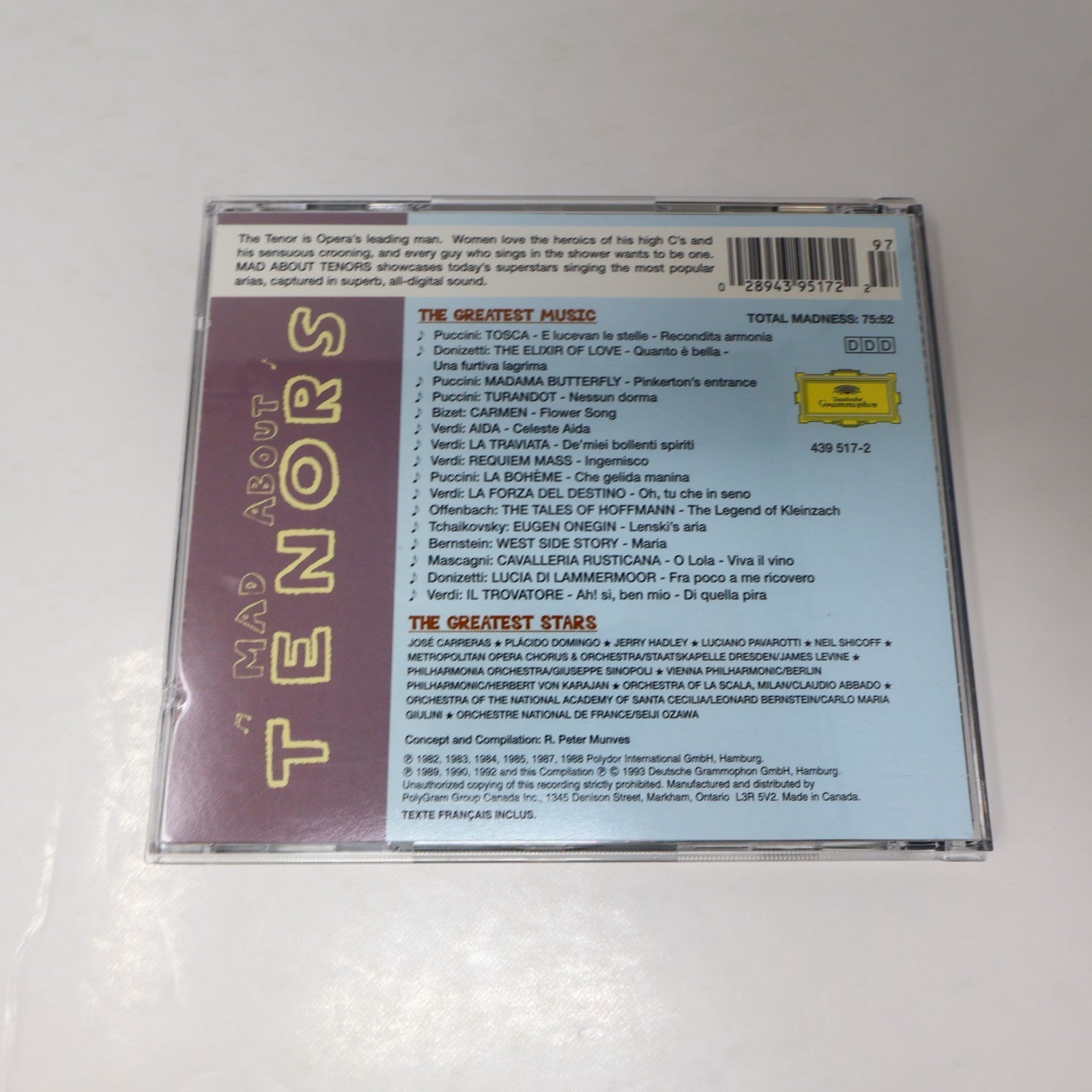 Mad About Tenors/Sopranos 2 CD Lot Deutsche Grammophon Puccini/Verdi/Offenbach