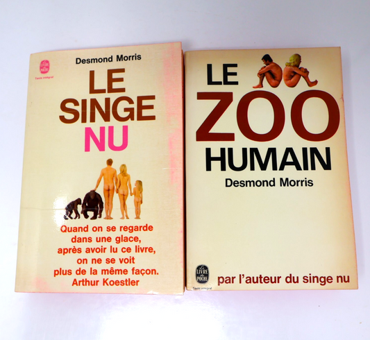 Desmond Morris Lot 2 Livres Poche Le Singe Nu/Zoo Humain Sciences Biologie 1971