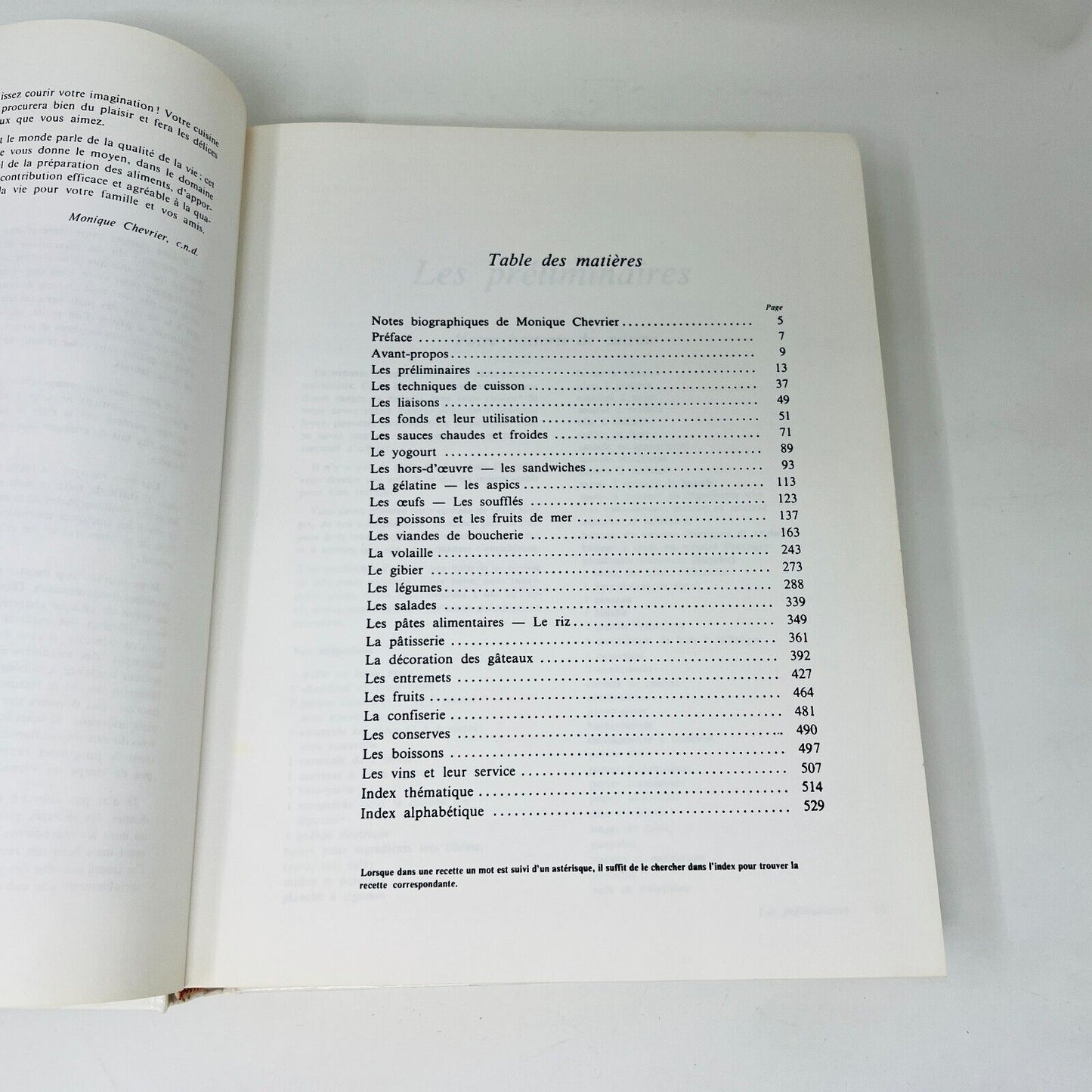 1978 La Cuisine de Monique Chevrier Sa Technique ses Recettes Livre en Français