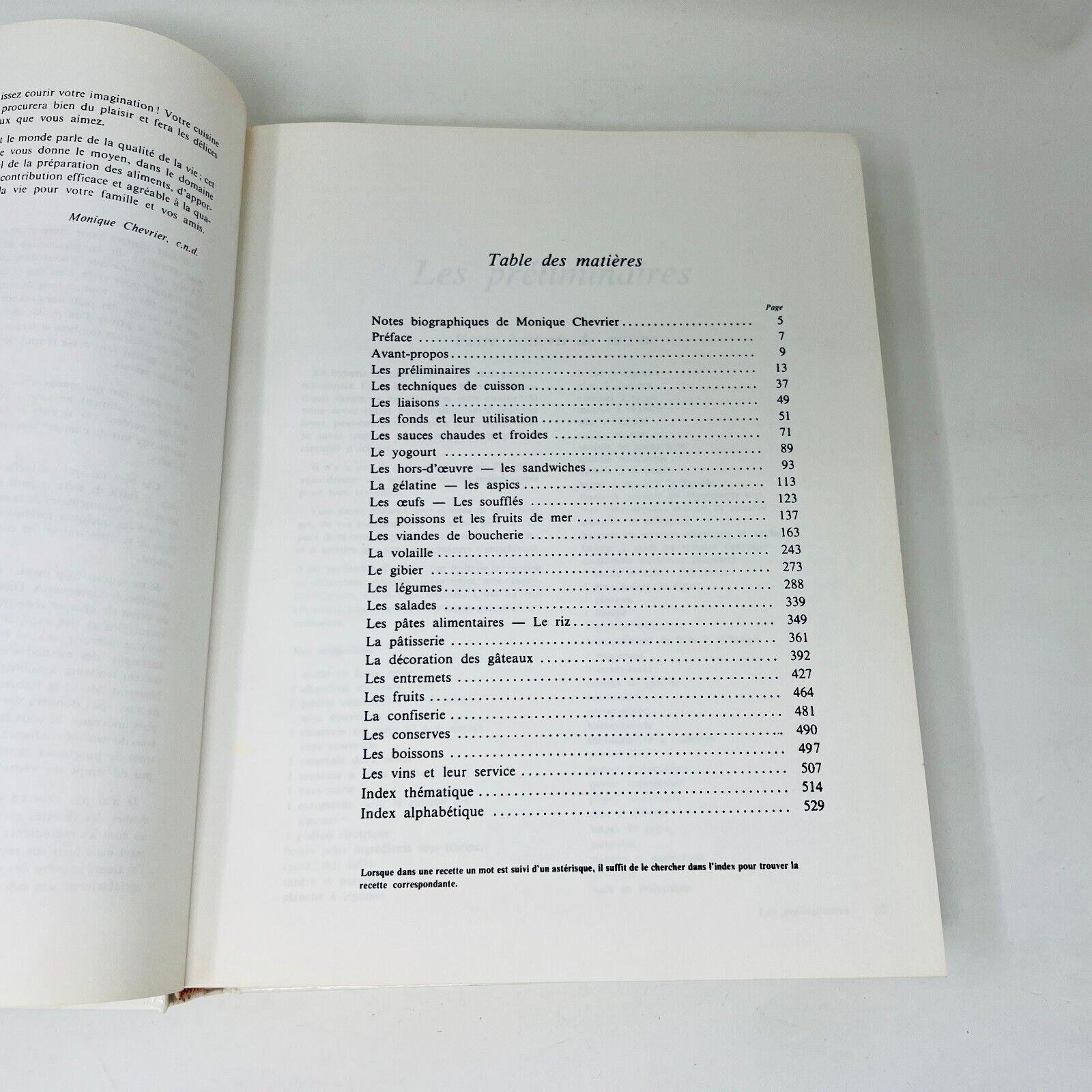 1978 La Cuisine de Monique Chevrier Sa Technique ses Recettes Livre en Français