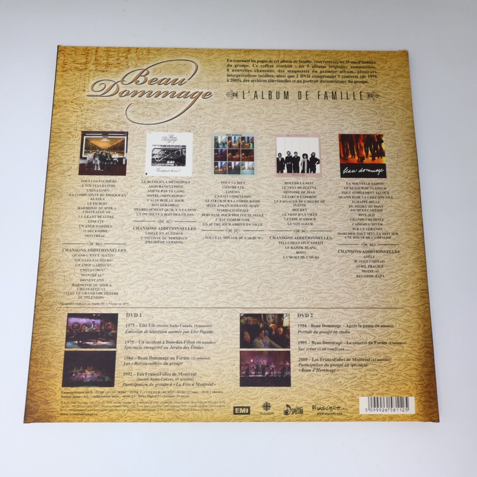 L'Album de Famille Beau Dommage CD + DVD Testé 2009 Québec Michel Rivard Picbois