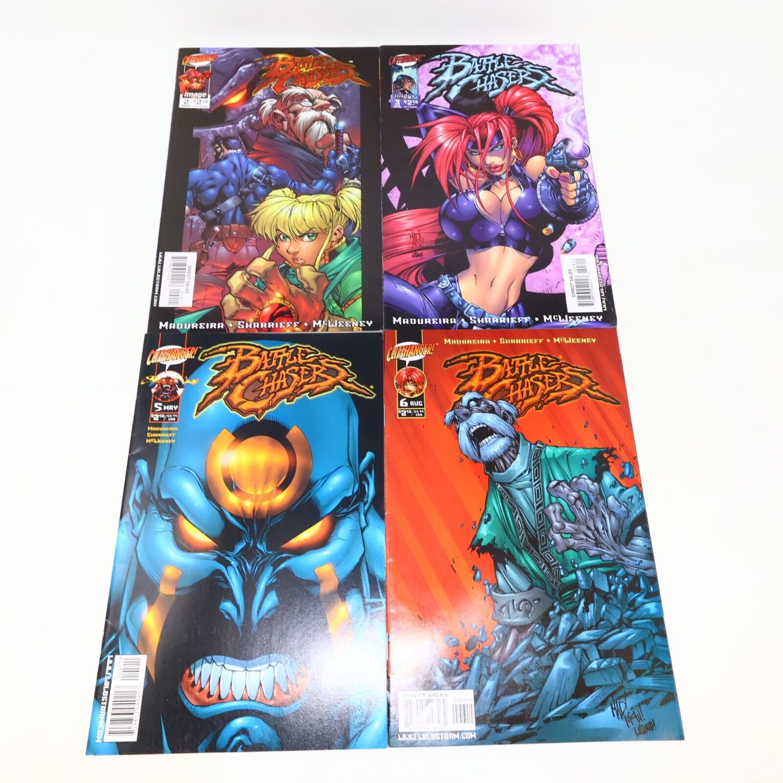 Lot 4 Comics Battle Chasers #2-3 5-6 Joe Madureira/Sharrieff Image 90s
