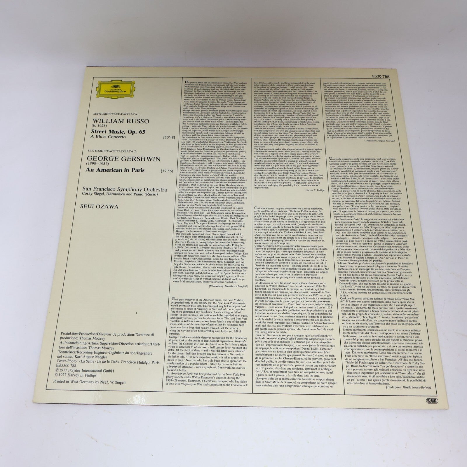 Corky Siegel Seiji Ozawa Gershwin Russo San Francisco Orchestra Record 2530 788