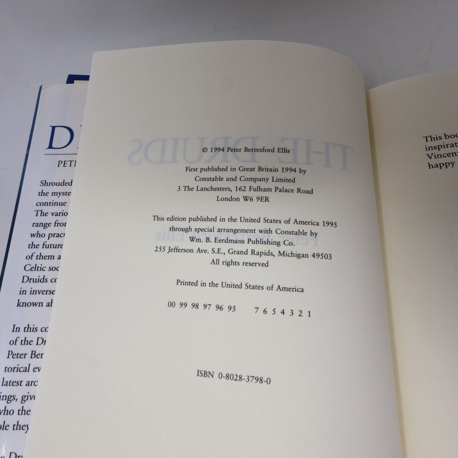1995 The Druids Peter Berresford Ellis Spirituality Religious History Eerdmans
