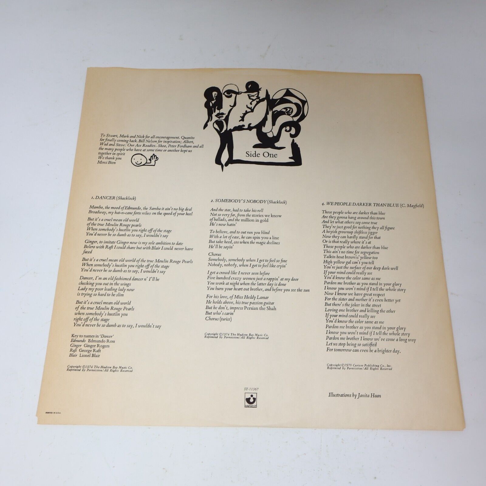 Babe Ruth Self Titled LP Record Vinyl ST-11367 1975 Canada Stereo Classic Rock