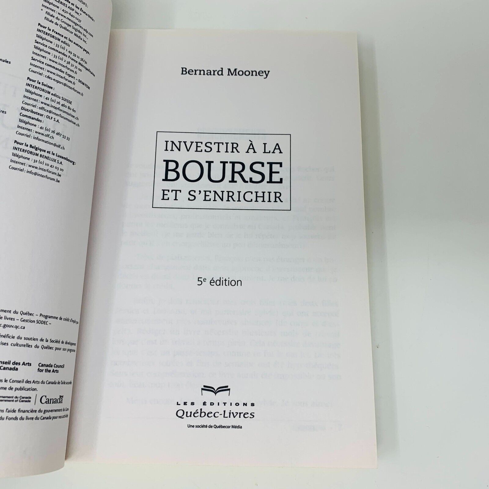 2015 Investir à la Bourse et s'enrichir Livre Bernard Mooney Finance Compagnies