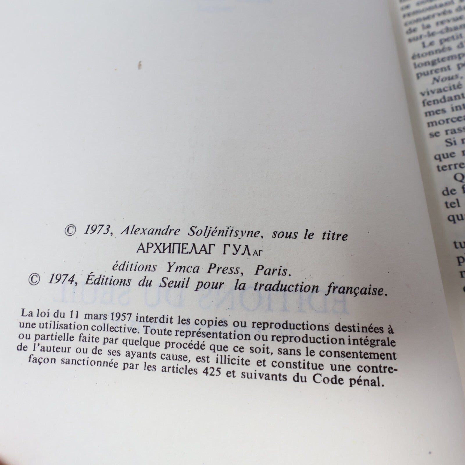Alexandre Soljénitsyne Lot 5 Livres L'Archipel du Goulag #1-2/Chêne et le Veau