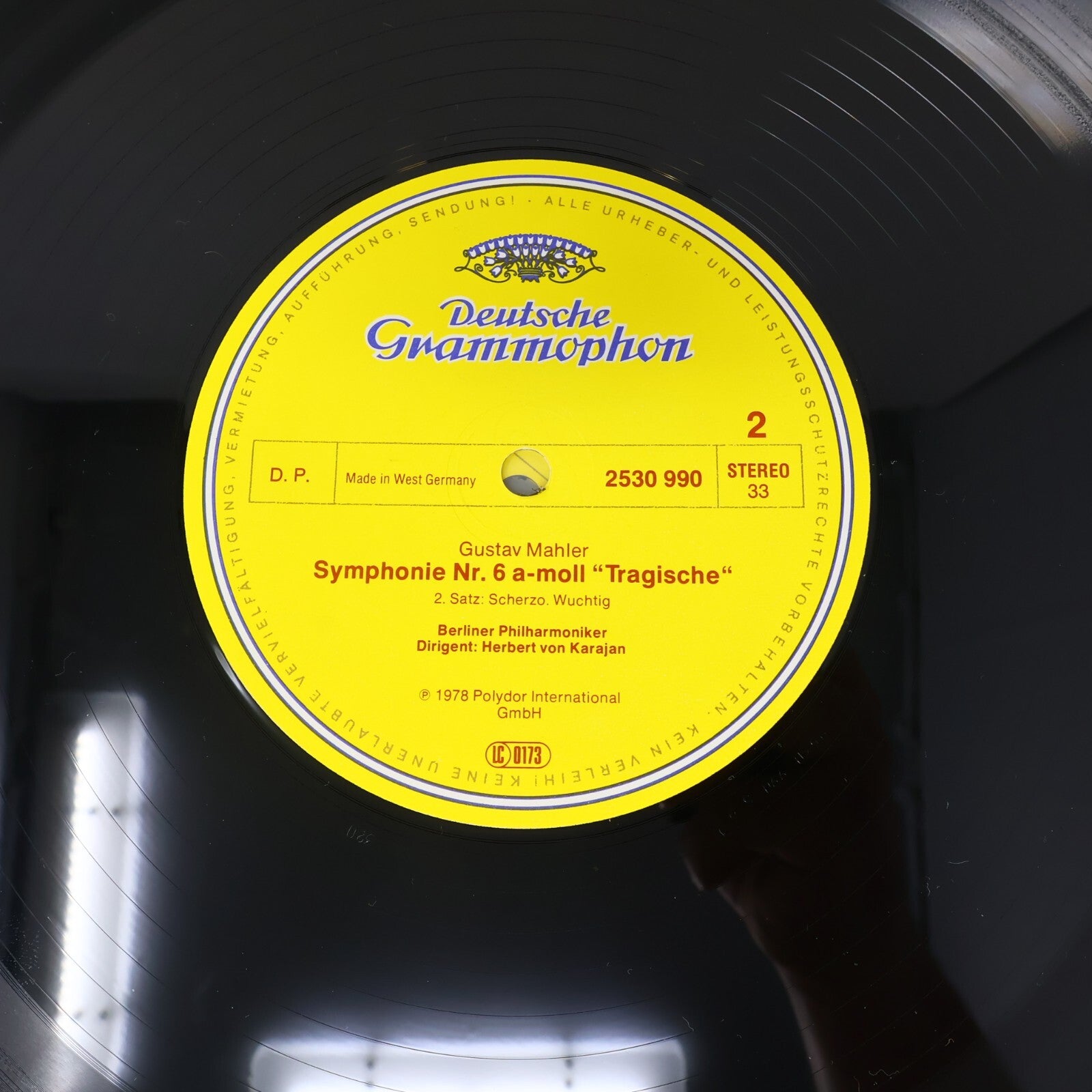 Herbert von Karajan Gustav Mahler Symphonie #6 Tragische 2x LP Record 2707 106