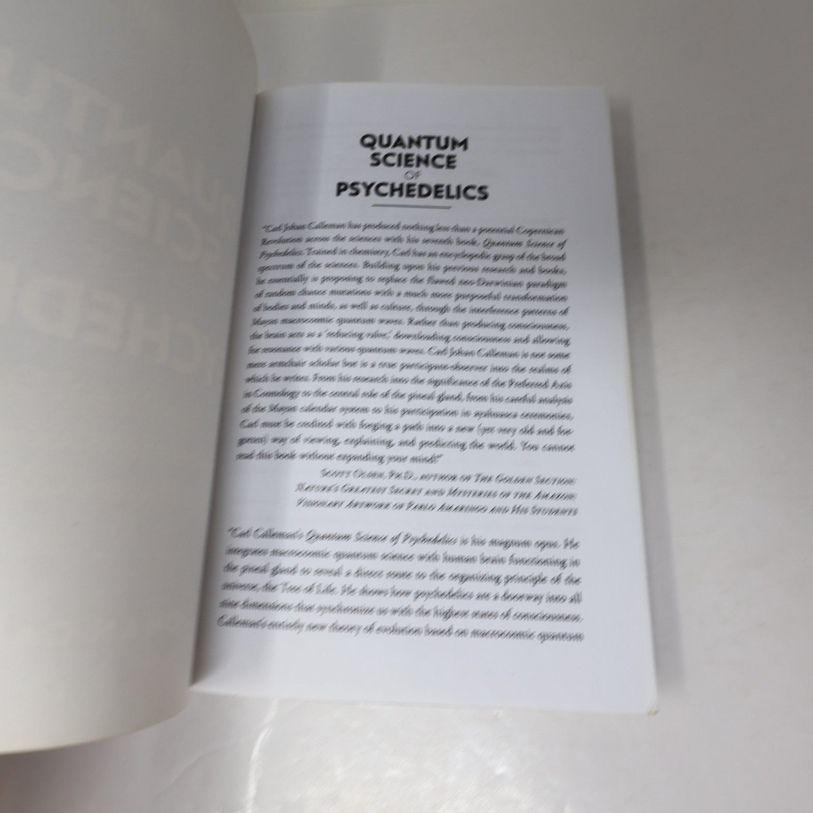 Quantum Science of Psychedelics Carl Johan Calleman Bear & Co 2020 PB 1st Print