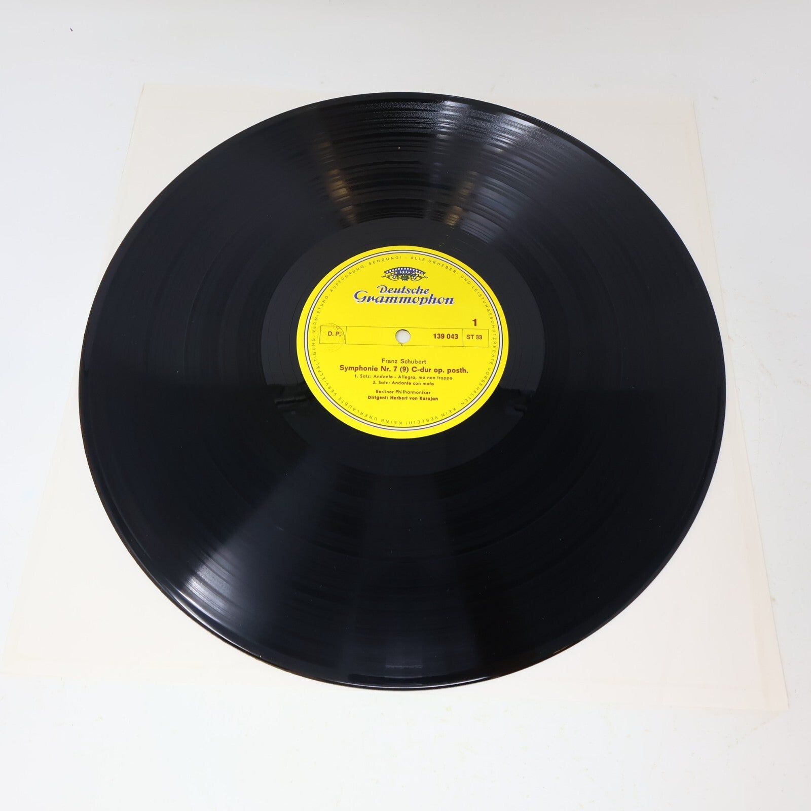 Herbert von Karajan Schubert Symphonie Nr. 7 (9)  Berliner LP Record 139 043