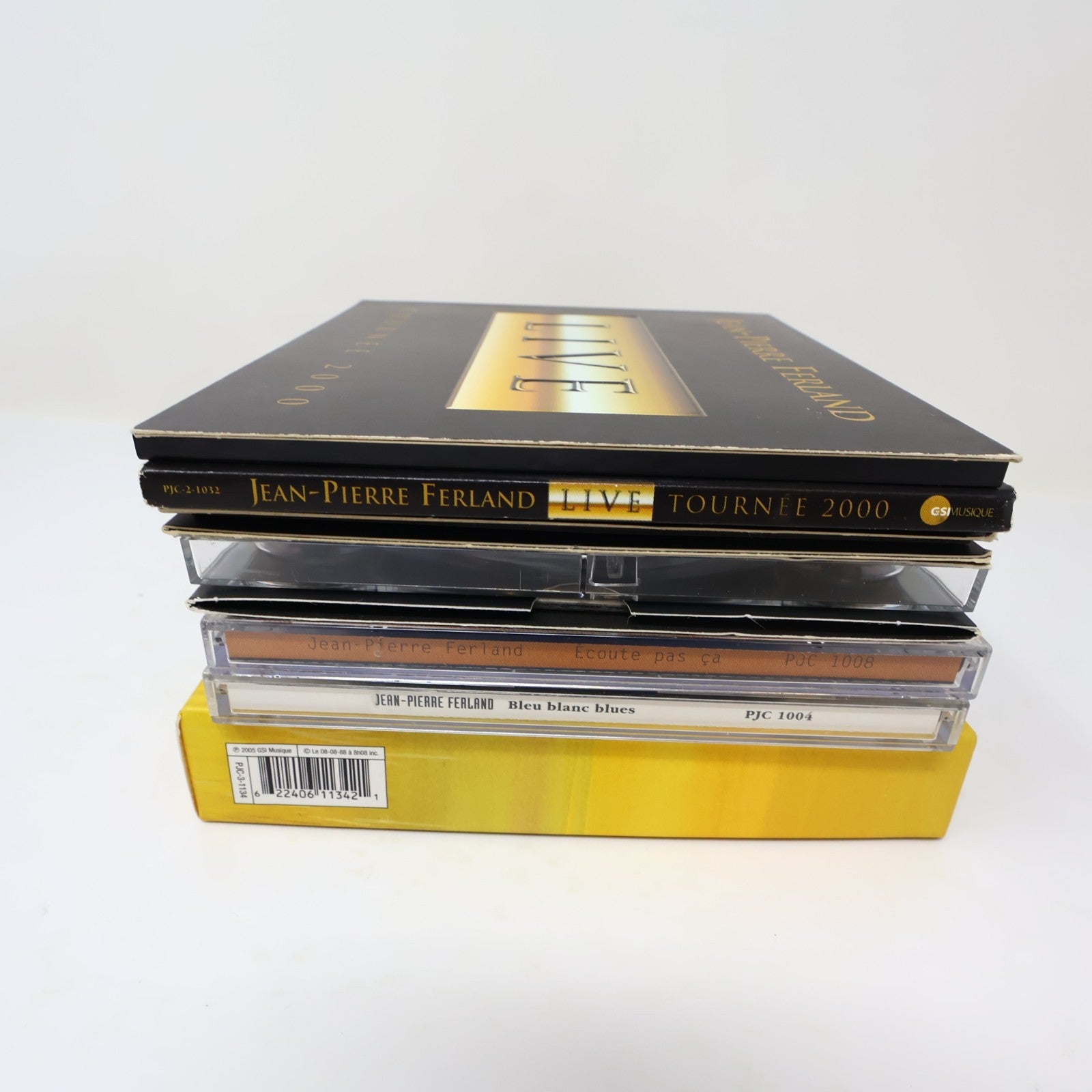 Jean-Pierre Ferland Lot 6 CD Jaune/Écoute pas ça/Bleu Blanc Blues/Live/Bijoux