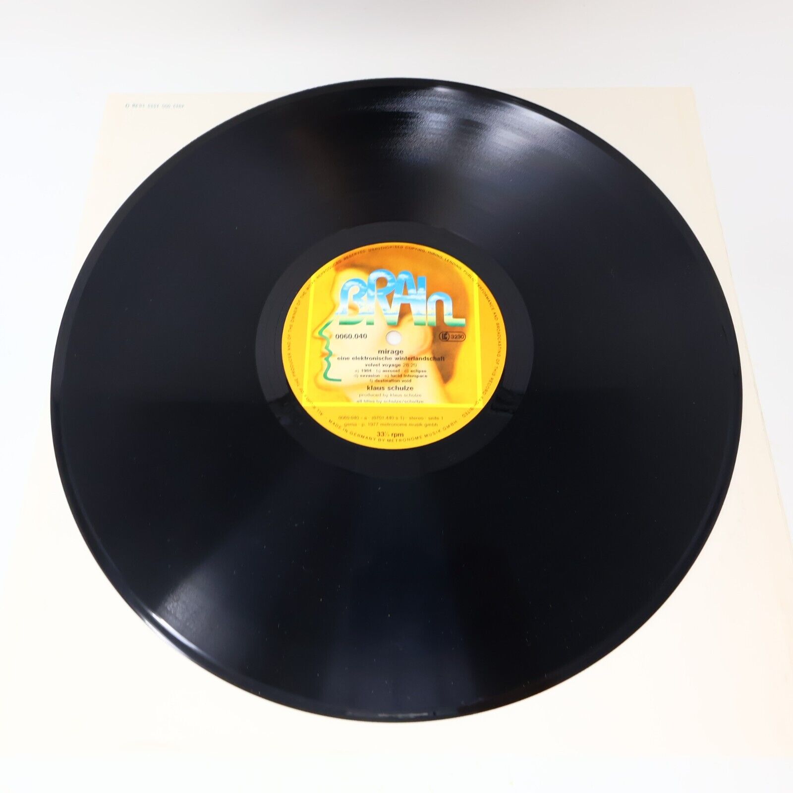 Klaus Schulze Mirage LP Record Vinyl 1977 Germany 60.040 Berlin-School Ambient